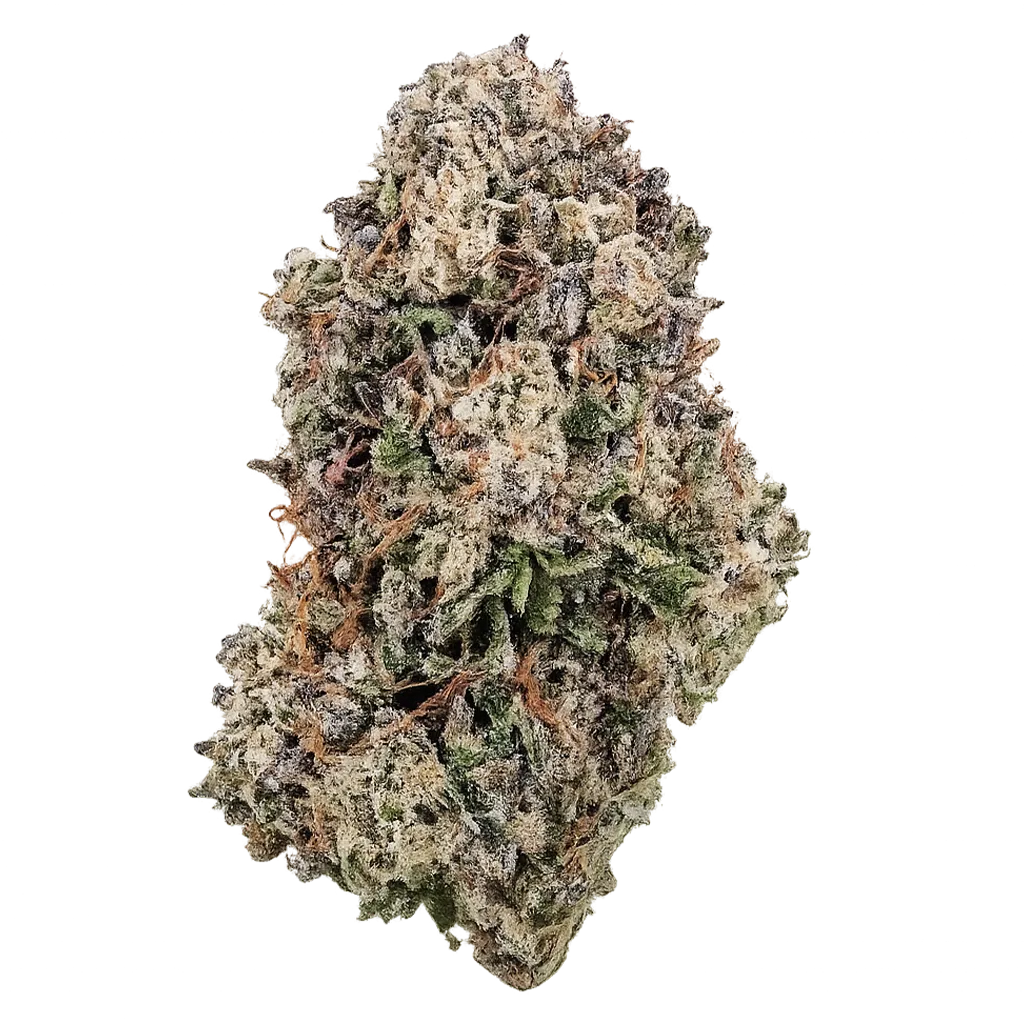 Pink ADL strain with frosty pink-purple buds, sweet candy aroma, creamy gas terps, and dense trichome coverage.